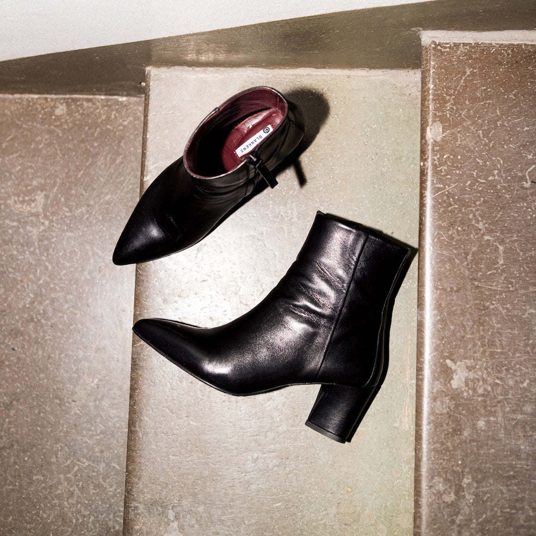 Blankens Riverside boot black leather heel
