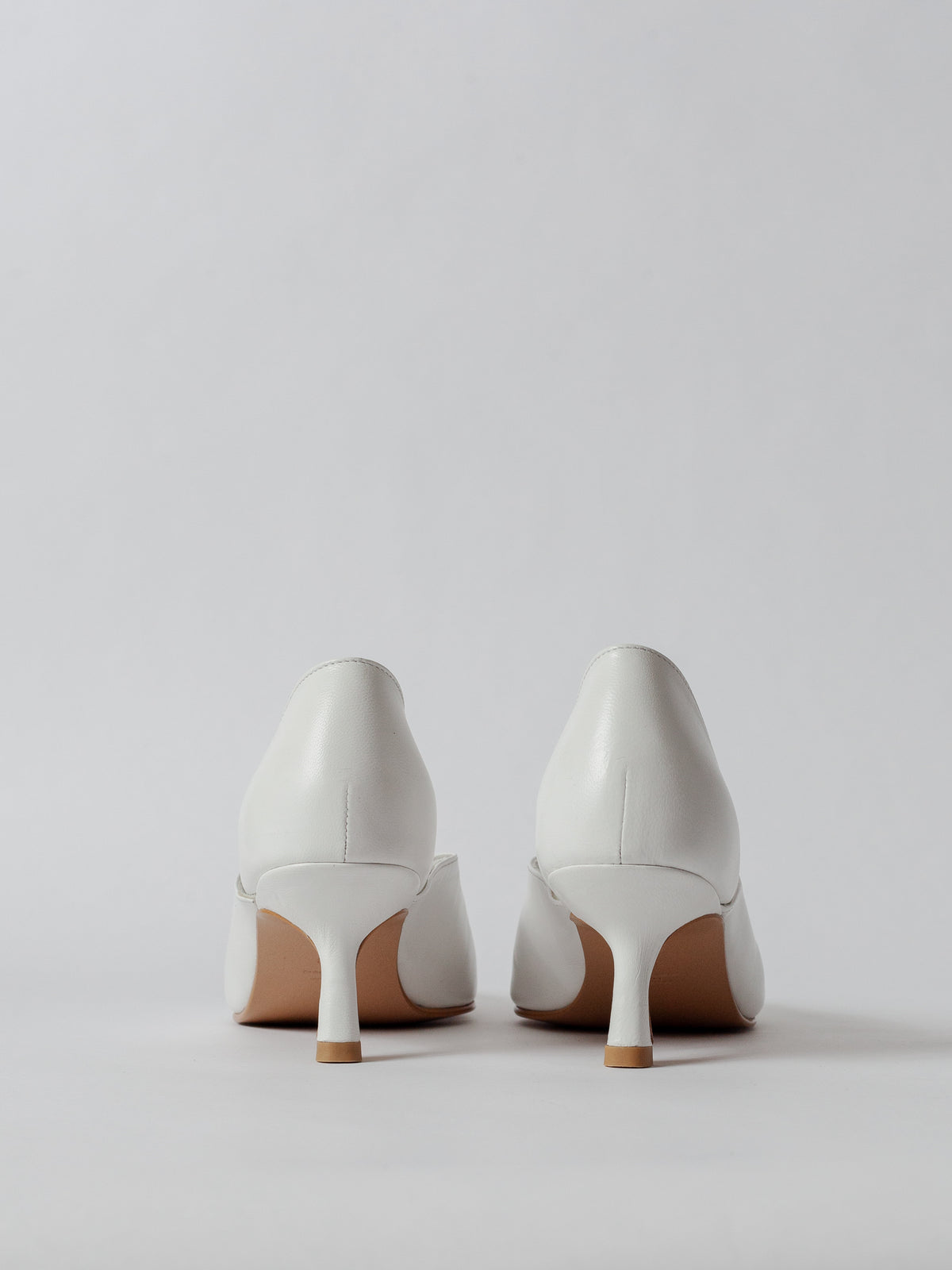 Blankens The Radford white White high-heeled shoes on a light gray background Weddings shoes