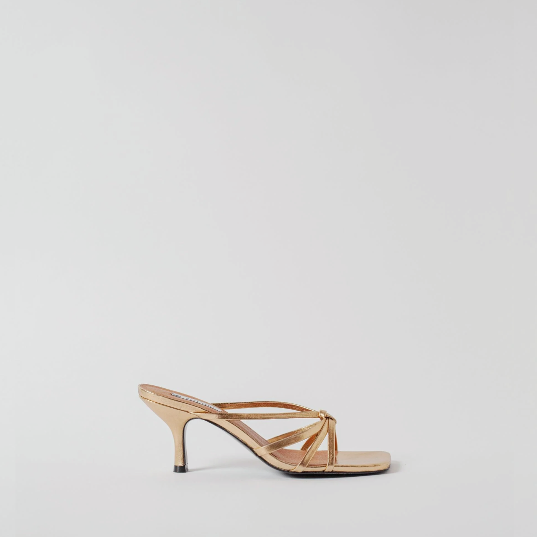 The Jennie Gold Leather