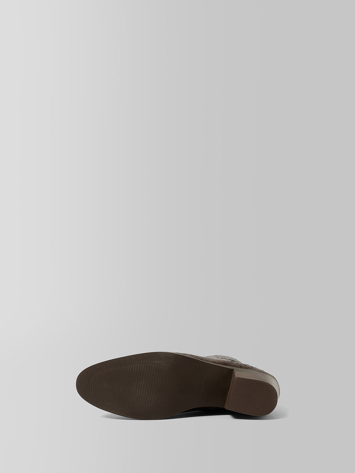 Blankens The Alva Brown Ostrich Embossed Leather Boots