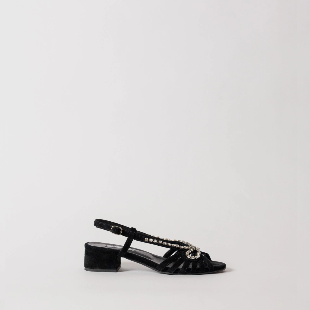 The Vita Black Suede with Rhinestones