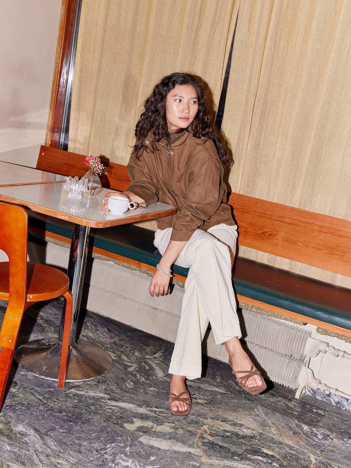 The Jennie Flat Chocolate Suede