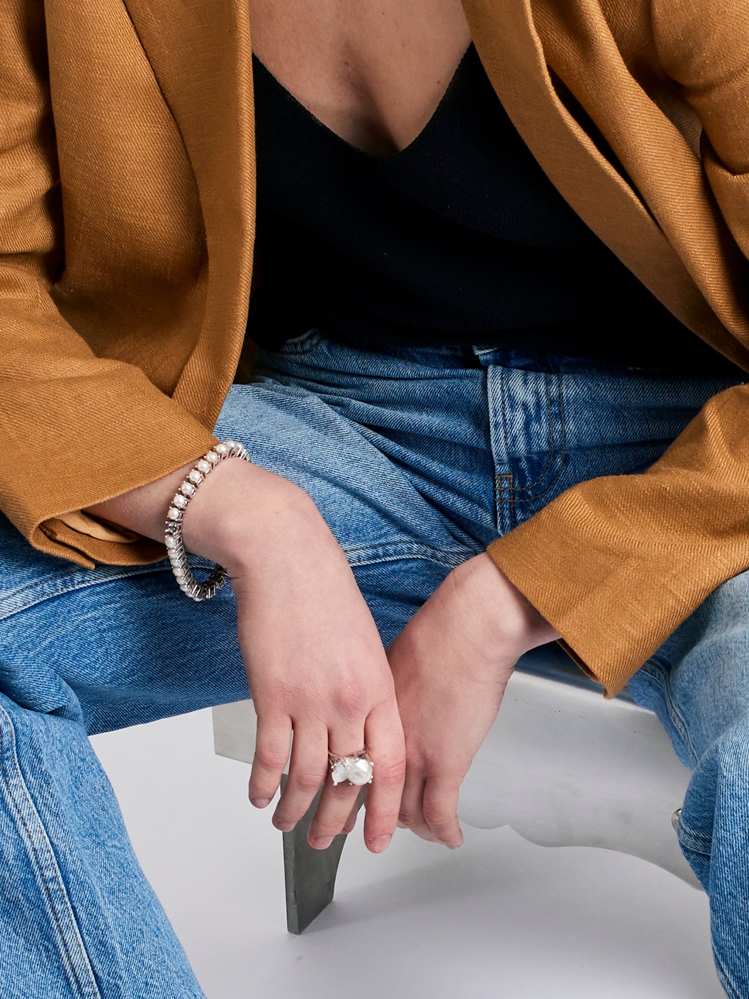 Blankens Baroque Pearl and Silver Ring