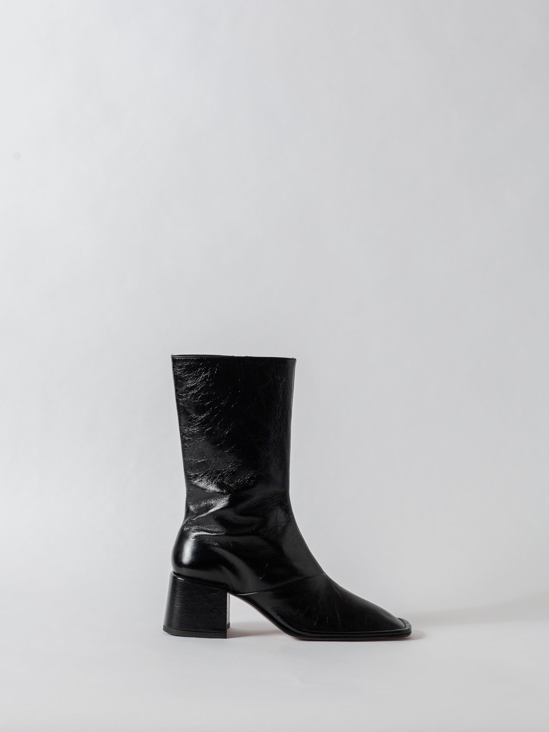 Blankens The Camilla Black Square Toe Zipper Boots