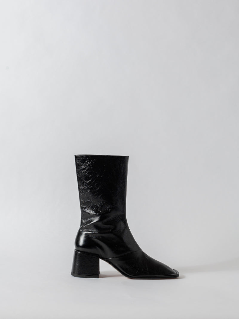 Blankens The Camilla Black Square Toe Zipper Boots