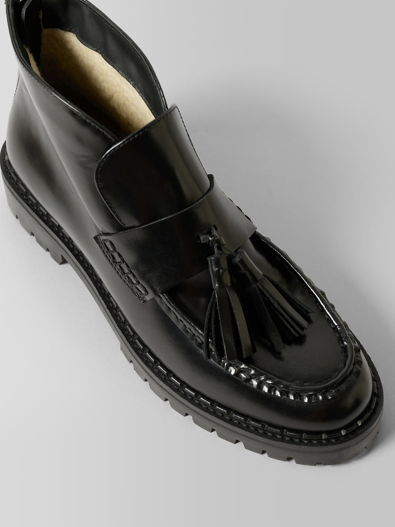 THE AMAL HIGH BLACK LEATHER