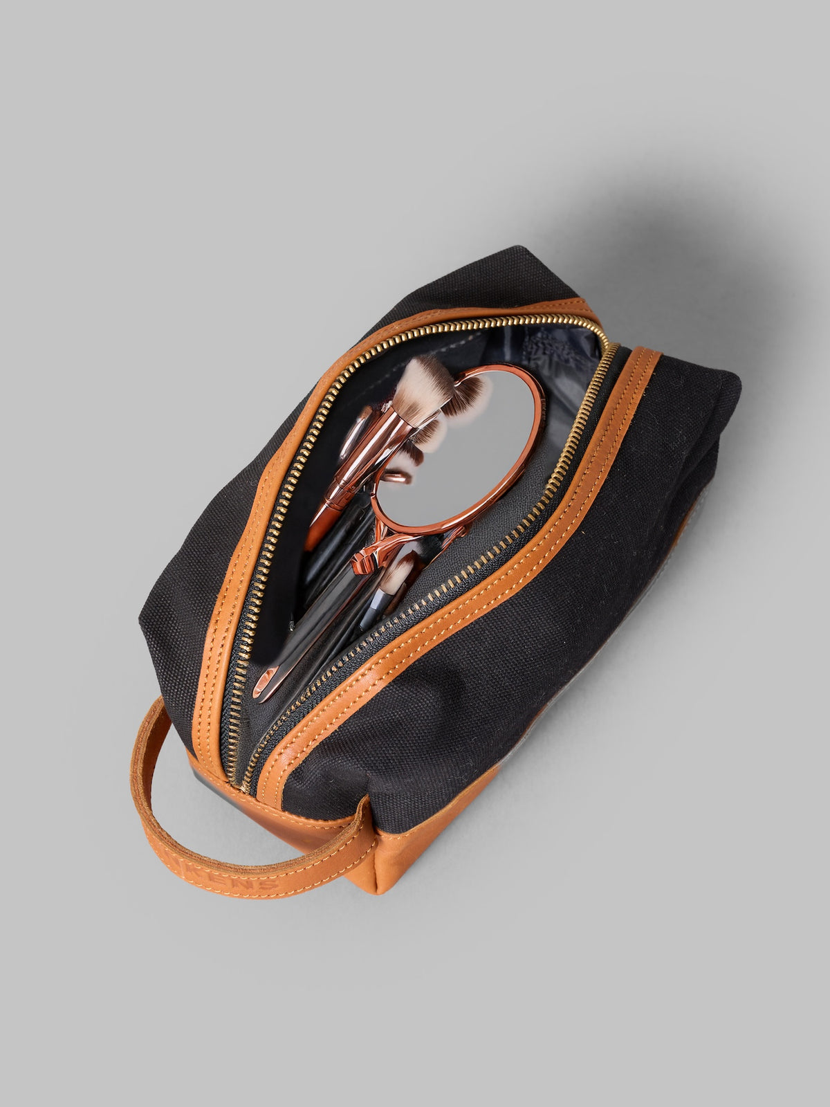 The Dennis Beauty and Cable Case Black Leather and Canvas