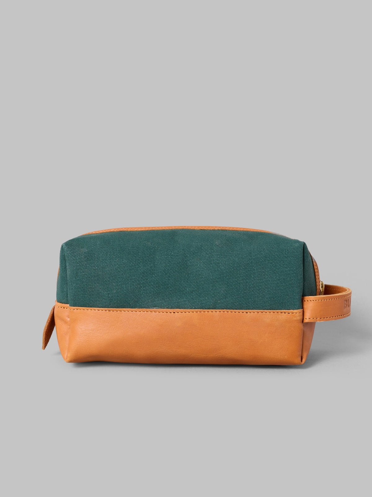 The Dennis Beauty and Cable Case Green Leather and Canvas