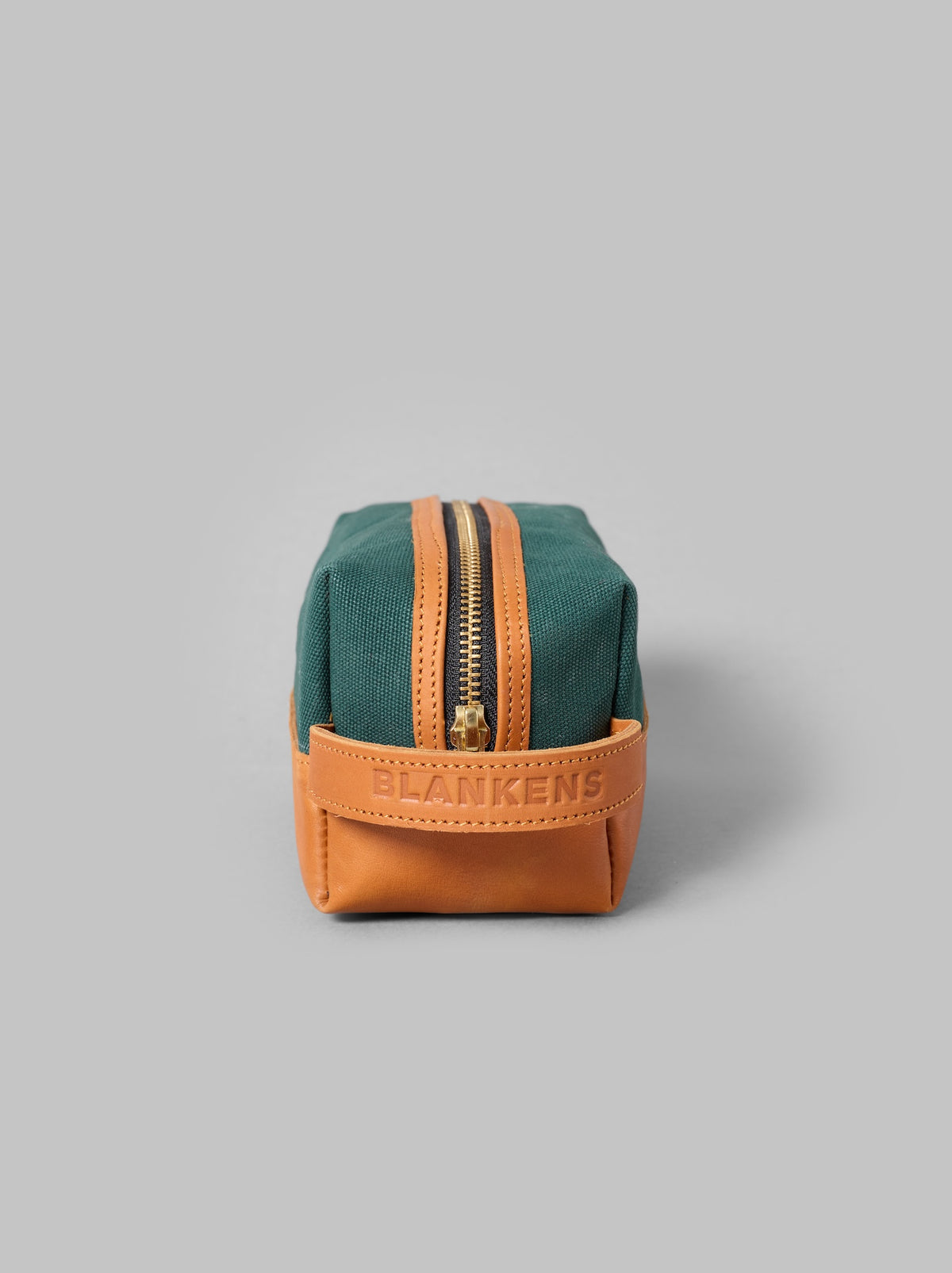 The Dennis Beauty and Cable Case Green Leather and Canvas
