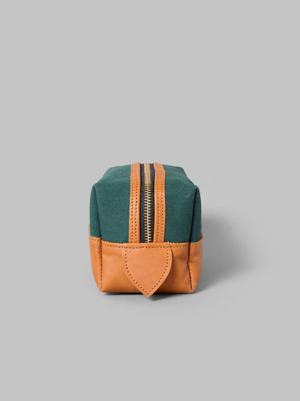 The Dennis Beauty and Cable Case Green Leather and Canvas