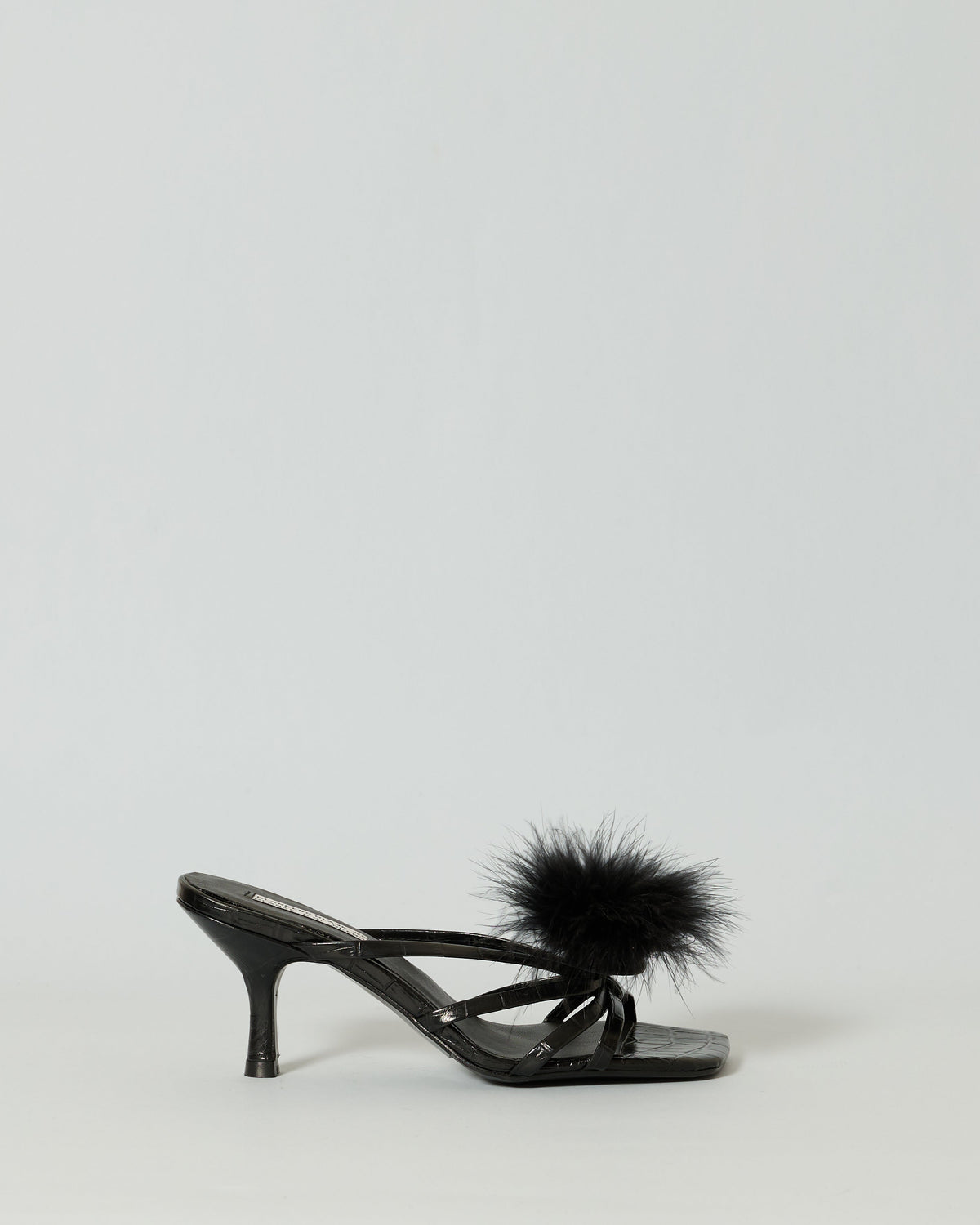The Pom Pom Clip-ons Black Marabou