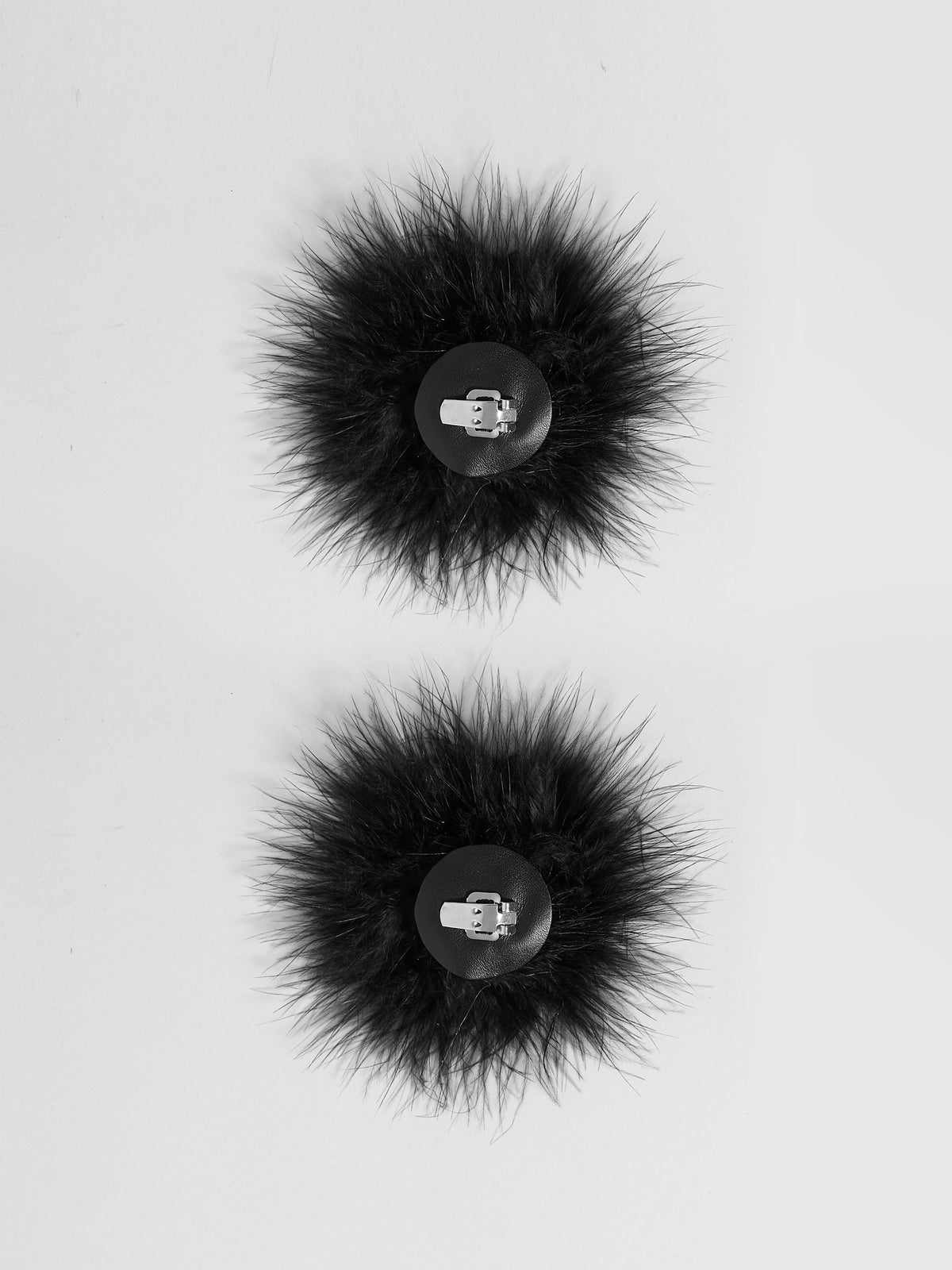 The Pom Pom Clip-ons Black Marabou