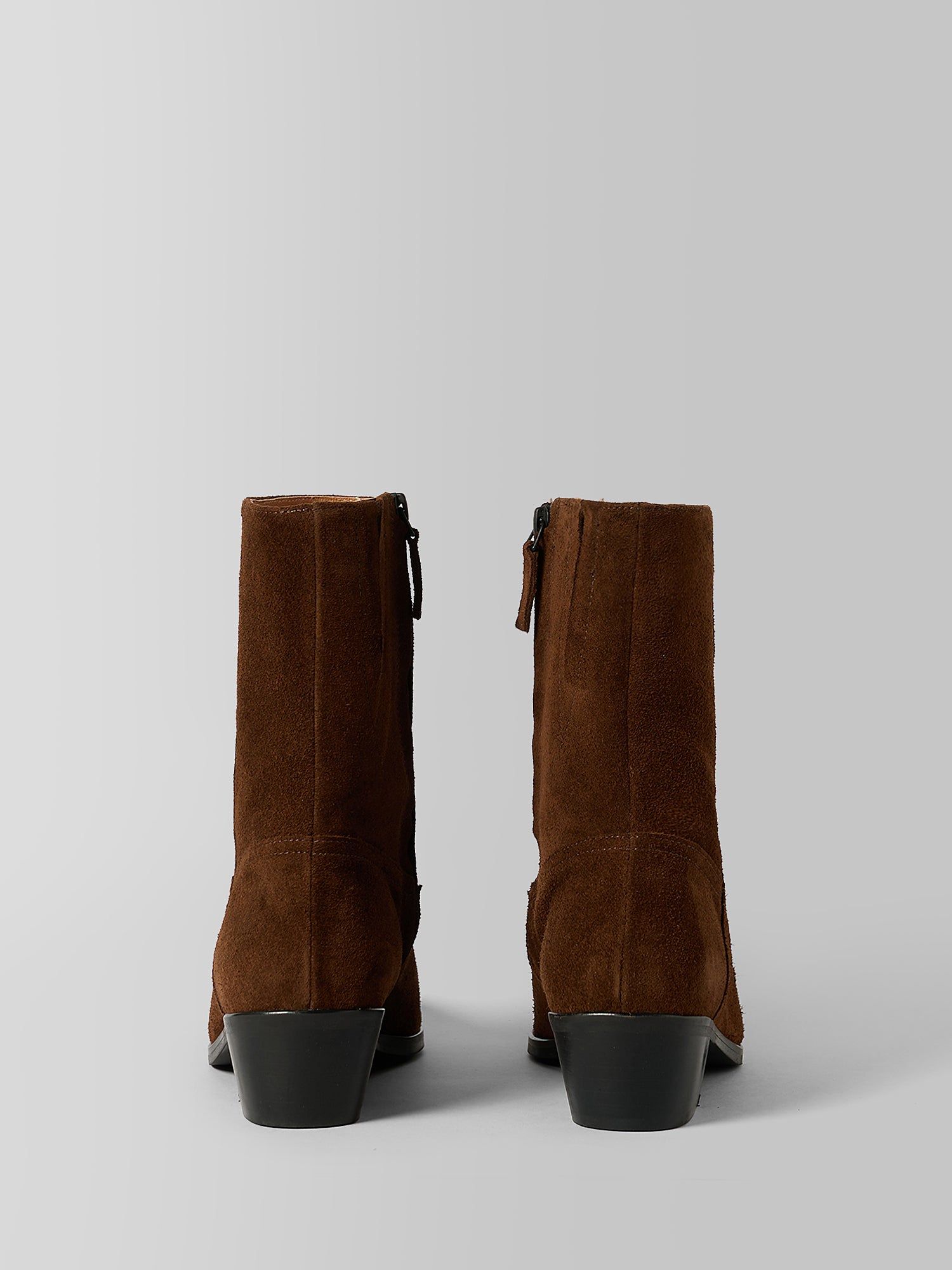 THE ALVA BROWN SUEDE ZIPPER BOOT