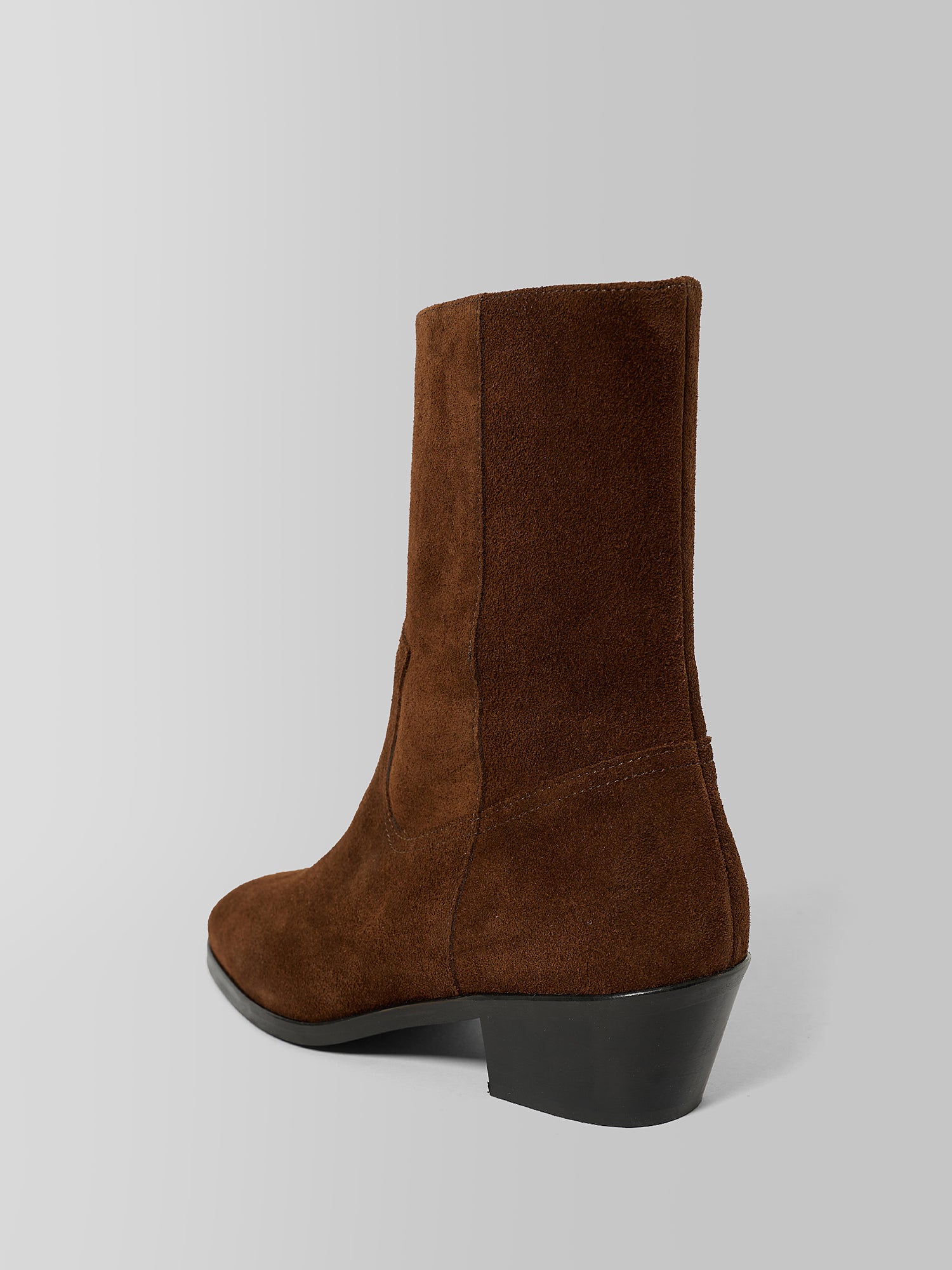 THE ALVA BROWN SUEDE ZIPPER BOOT