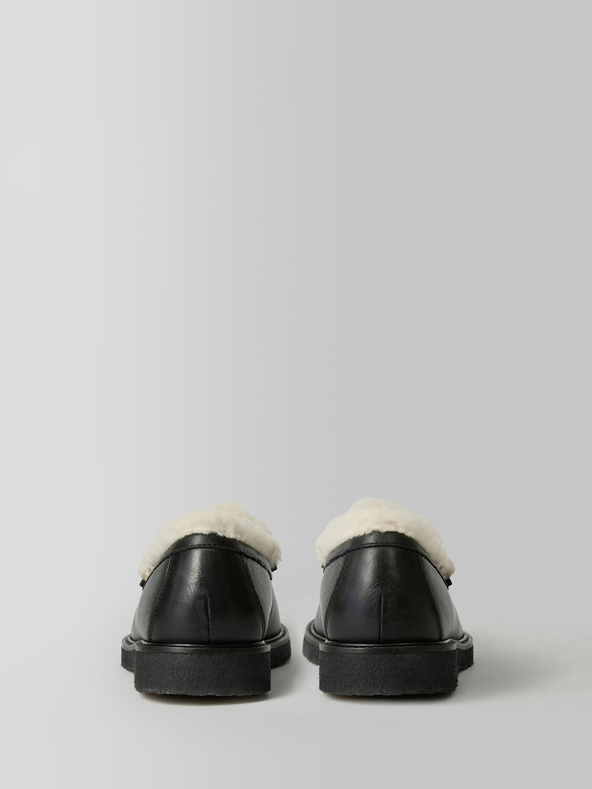 The Celeste Shearling Black Leather