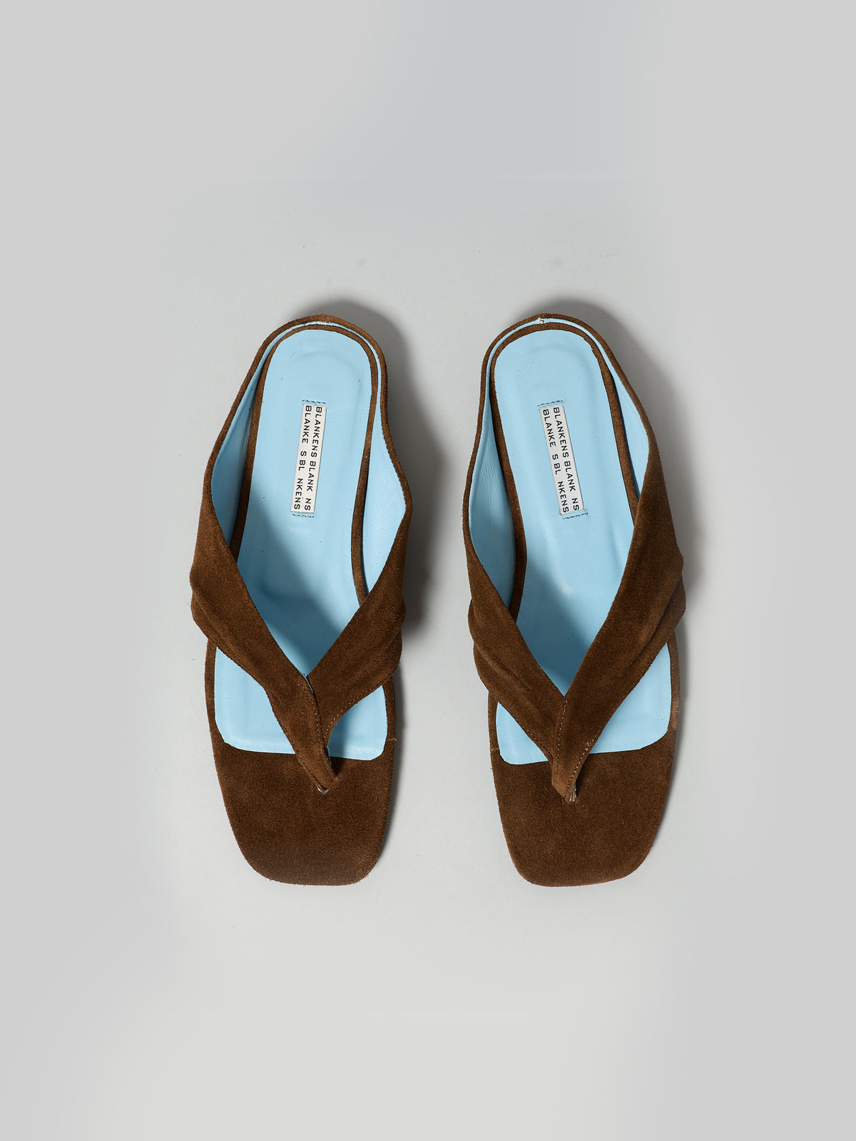 The Opal Brown Suede with Blue Leather Lining