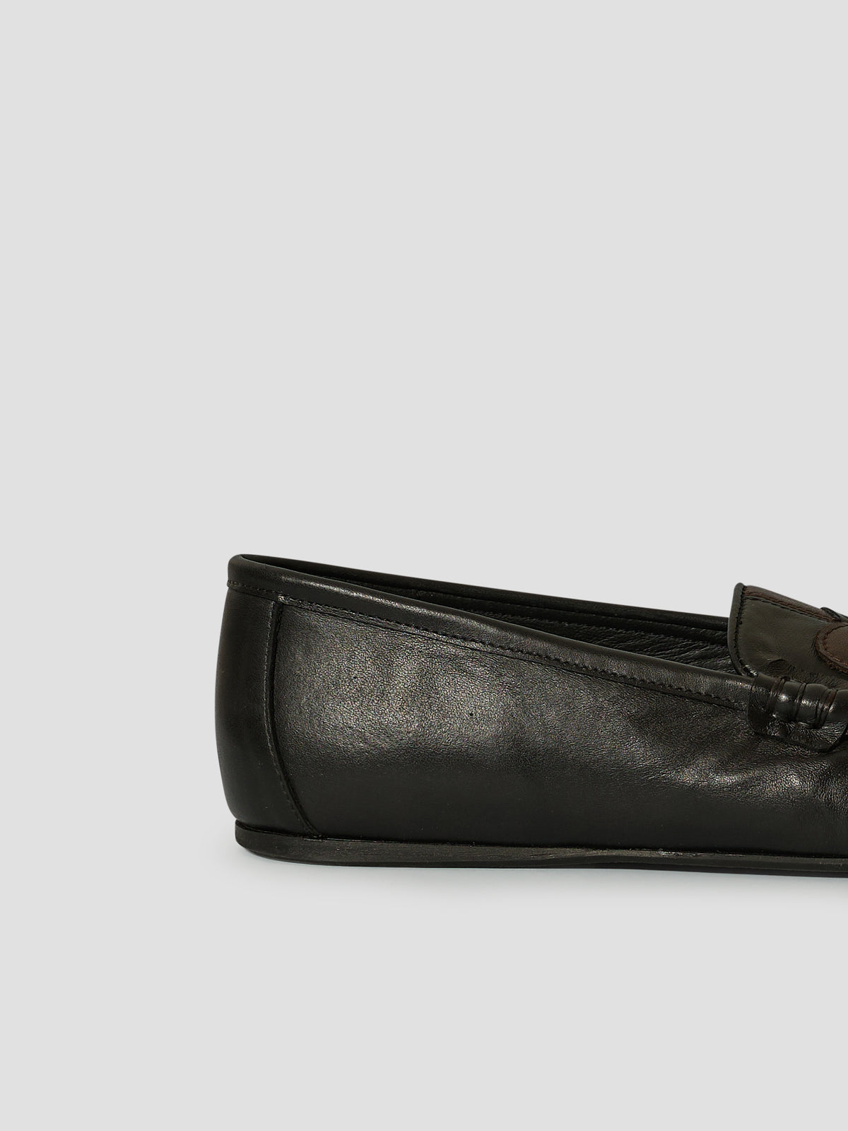The Serena Heart Black and Brown Leather