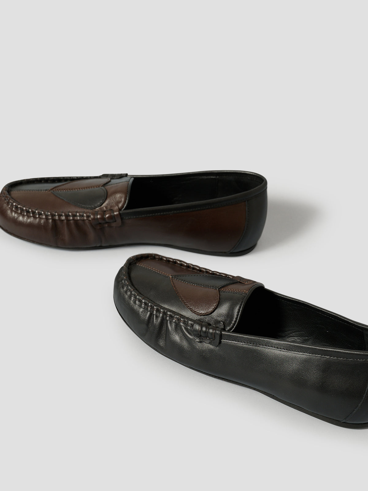 The Serena Heart Black and Brown Leather