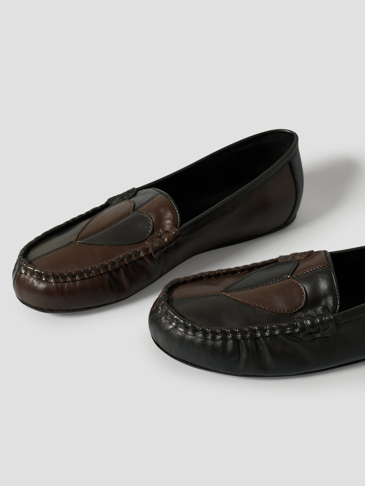 The Serena Heart Black and Brown Leather — view 7