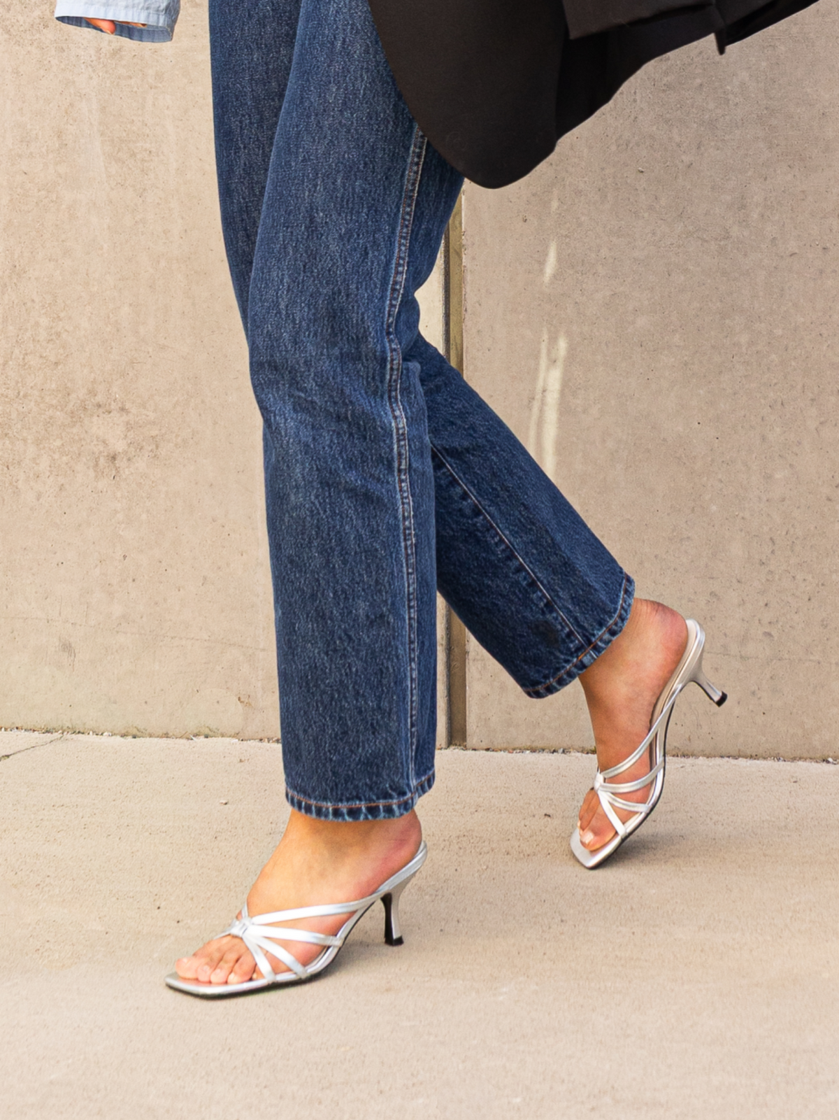 The Jennie Silver Leather