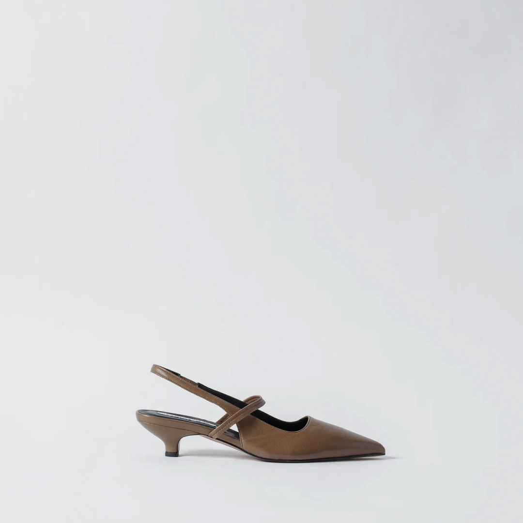 The Julie Grey Olive Leather