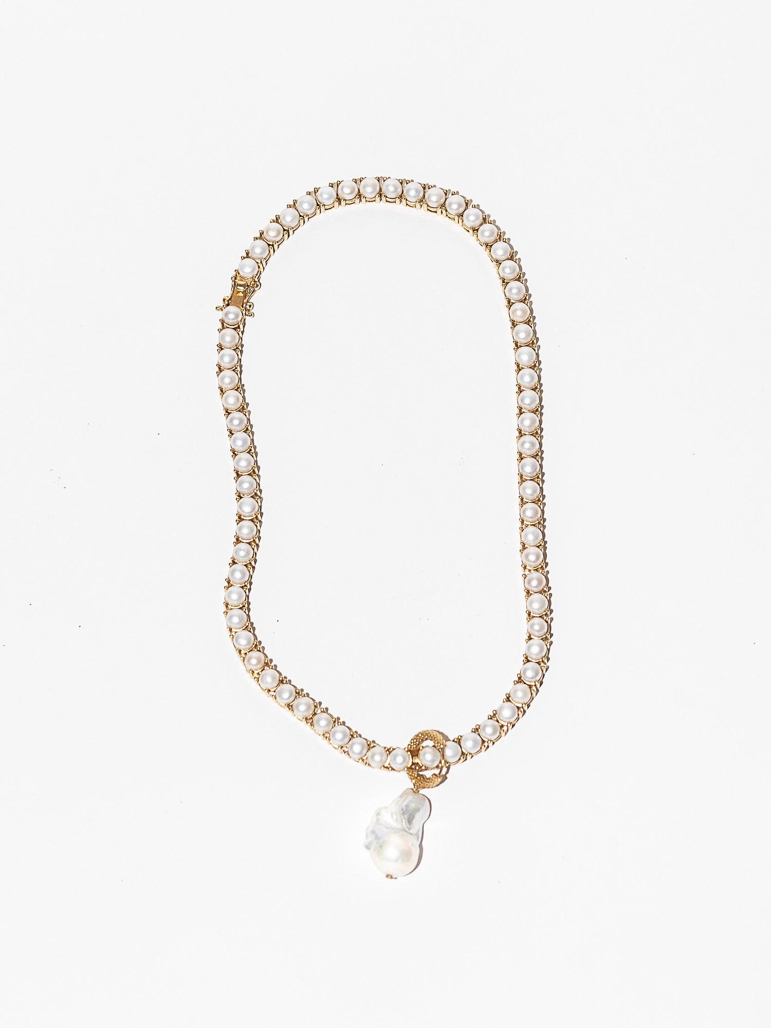 SINGLE GOLD PEARL EARRING AND PENDANT