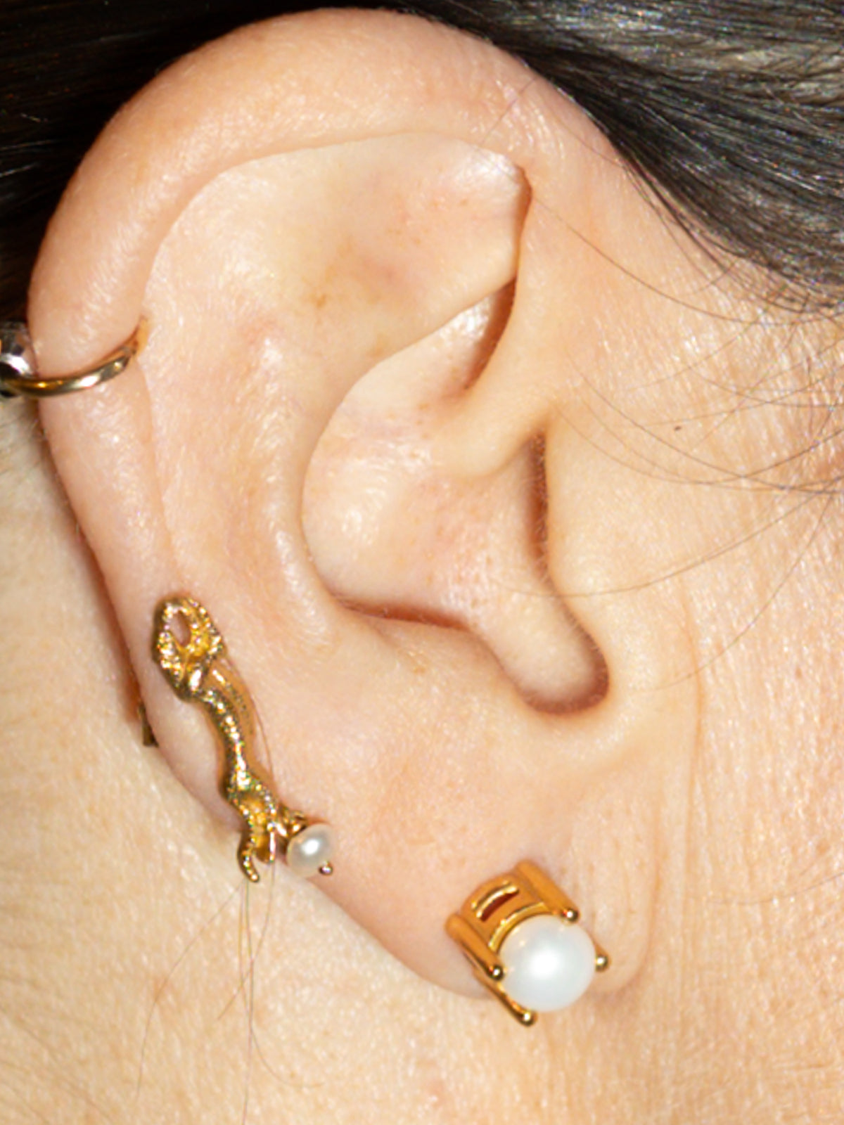 Blankens Poised Pearl Gold Earring