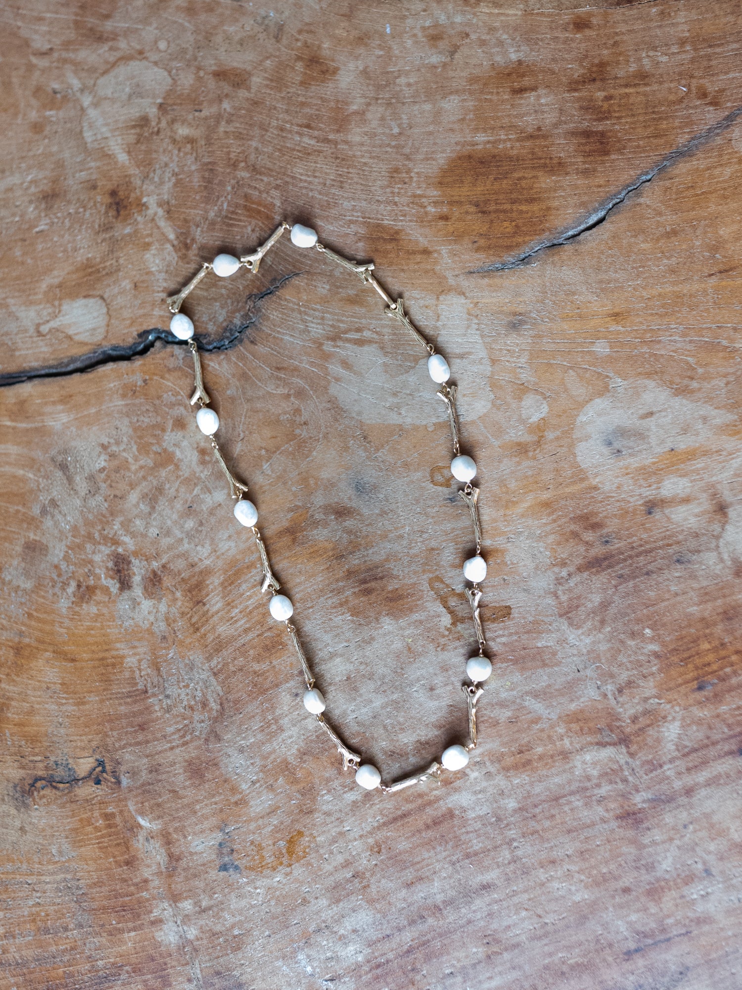 Blankens Stick and Pearl Necklace
