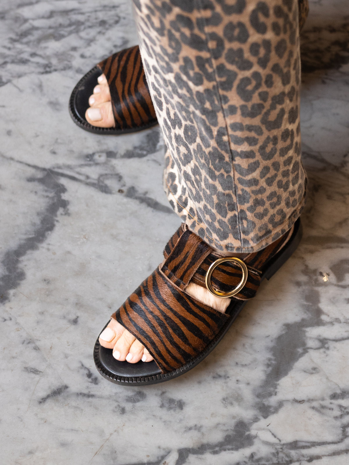 The Palermo Rust Zebra Hair-On Leather