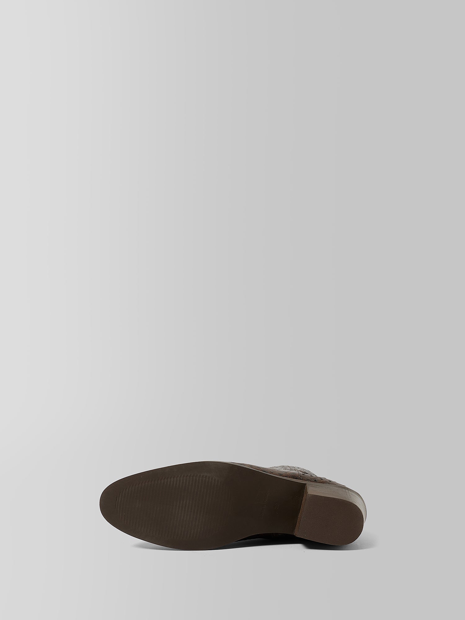 Blankens The Alva Brown Ostrich Embossed Leather Boots