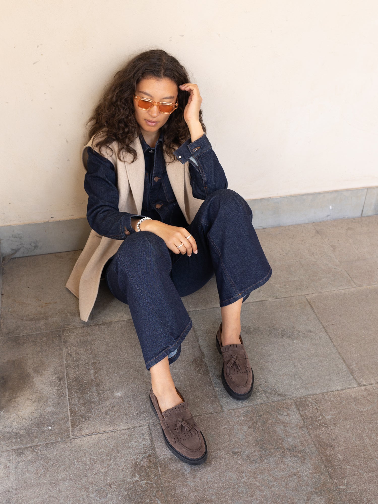 Blankens Amal Brown Suede Loafers