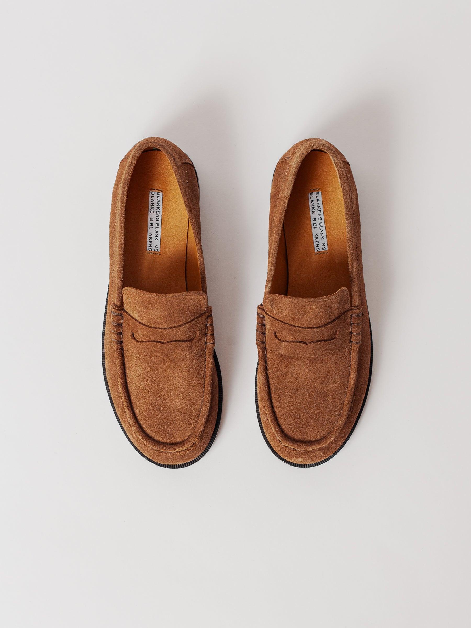 Blankens The Celeste Camel Suede Loafers