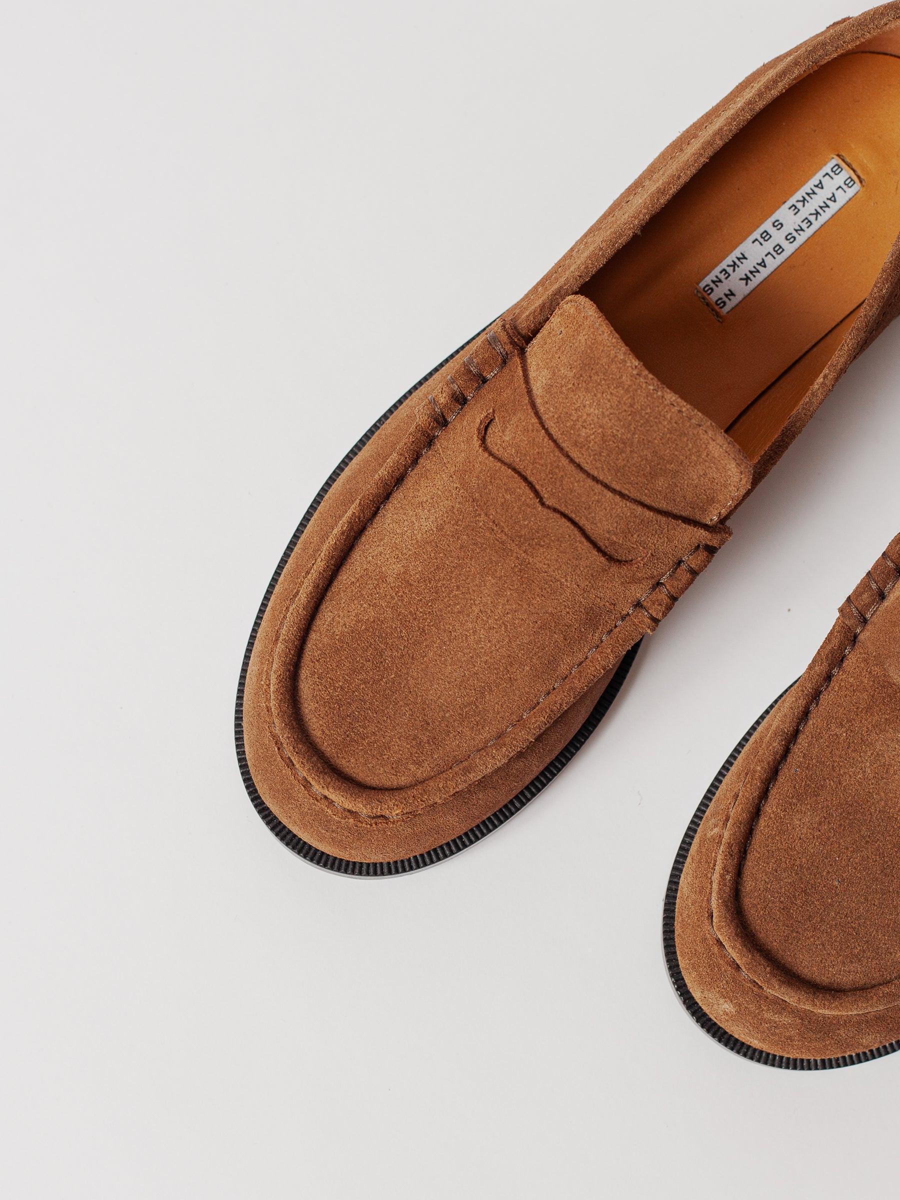 Blankens The Celeste Camel Suede Loafers
