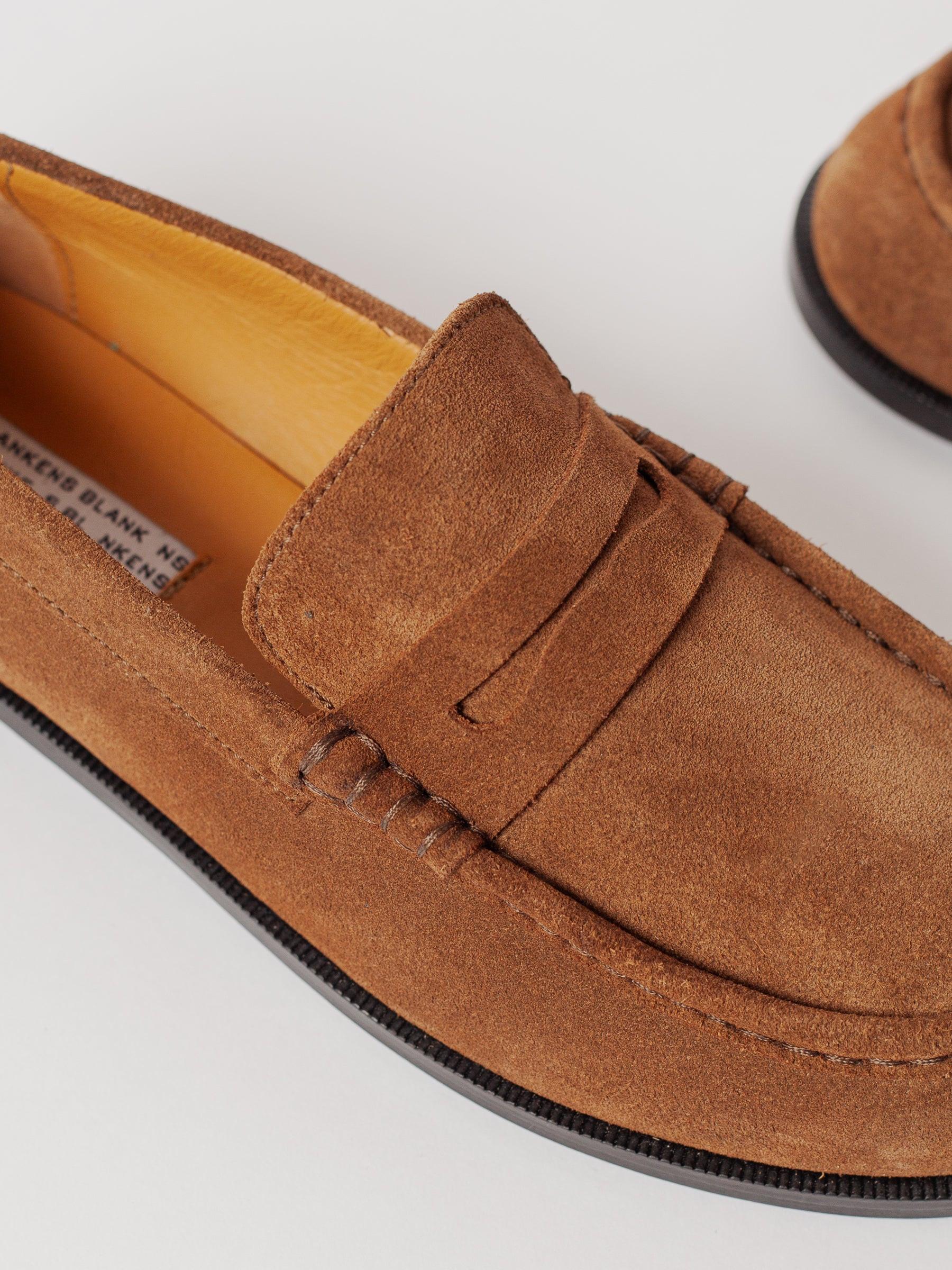 Blankens The Celeste Camel Suede Loafers
