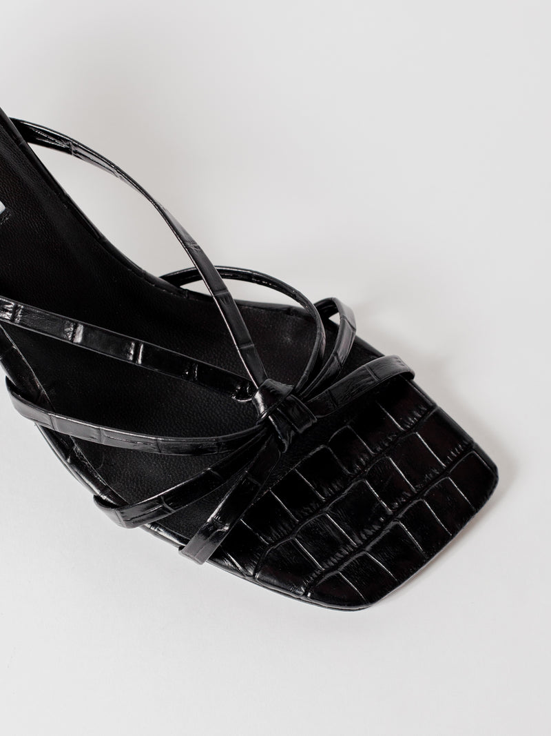 Blankens The Jennie Black heels in croc