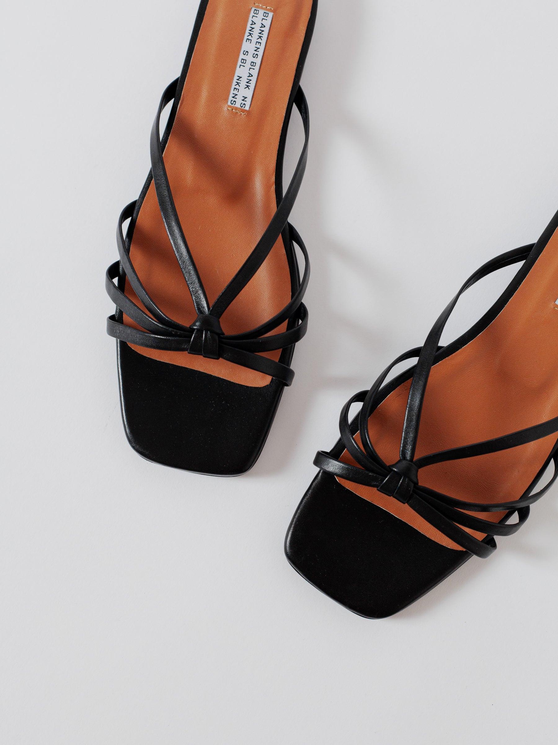 Blankens The Jennie Flat Black sandals