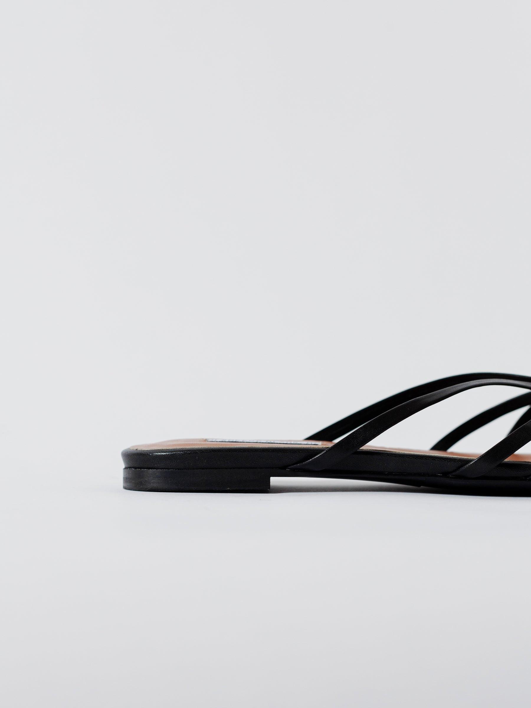 Blankens The Jennie Flat Black sandals