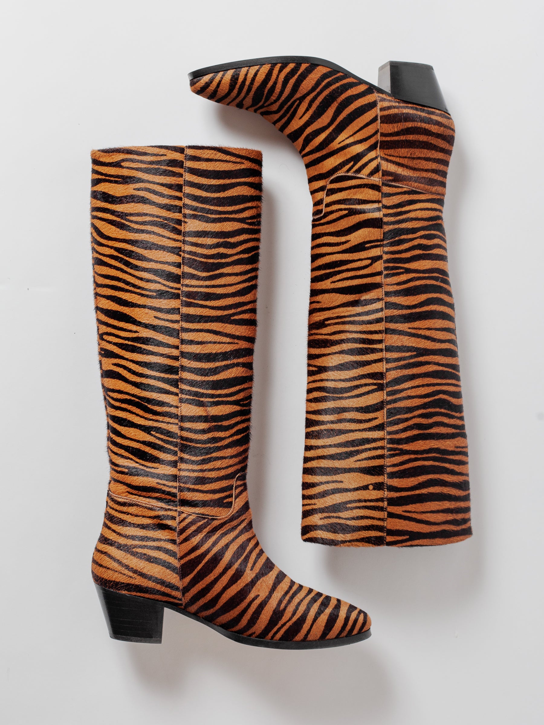 Blankens The Joan High Rust Zebra boots