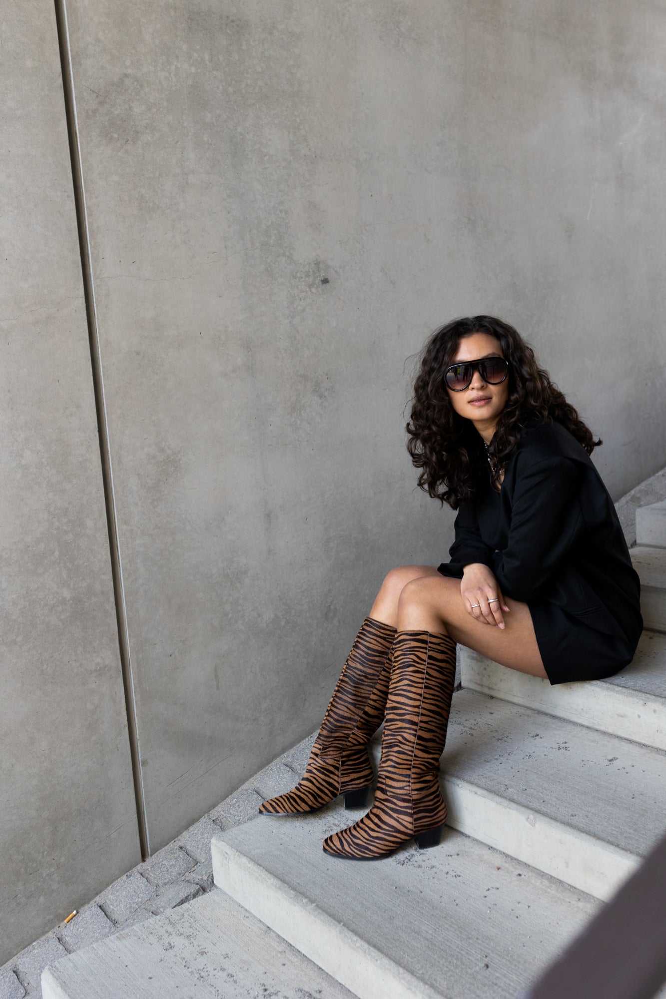 Blankens The Joan High Rust Zebra boots