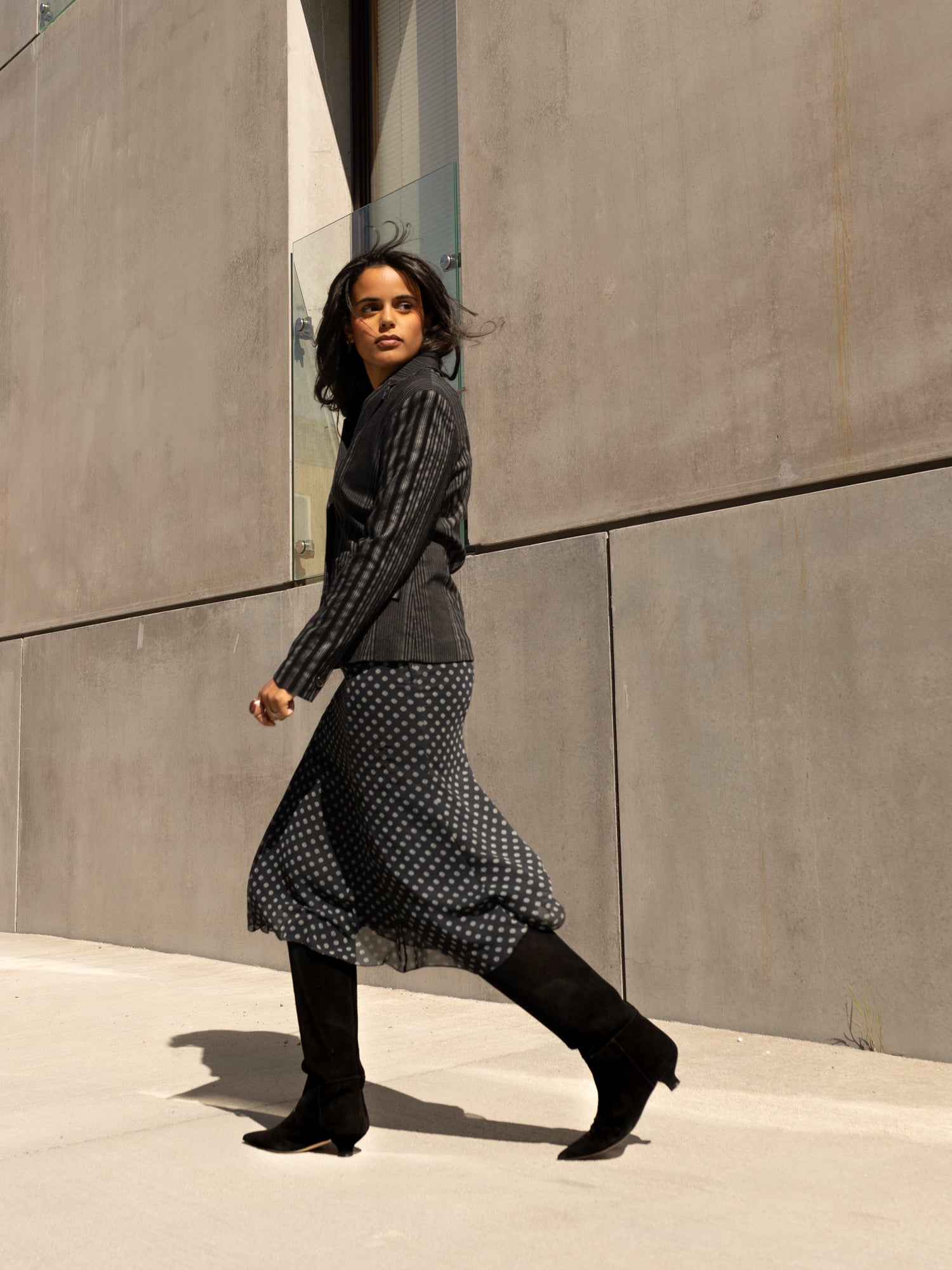 Blankens The Sydney Black Suede Knee-high Boots