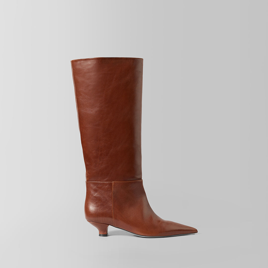 Blankens The Sydney Brown Leather Knee-high Boots