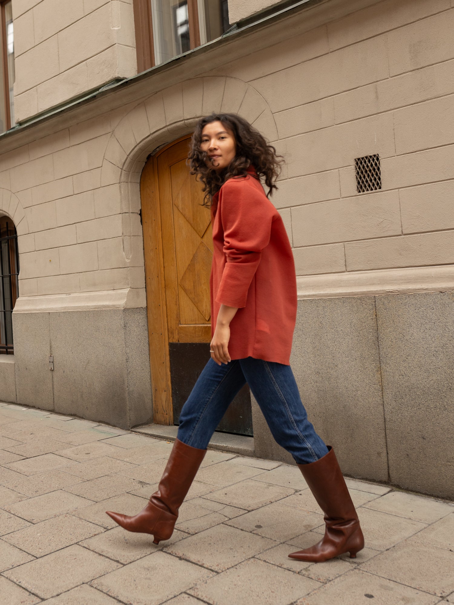 Blankens The Sydney Brown Leather Knee-high Boots