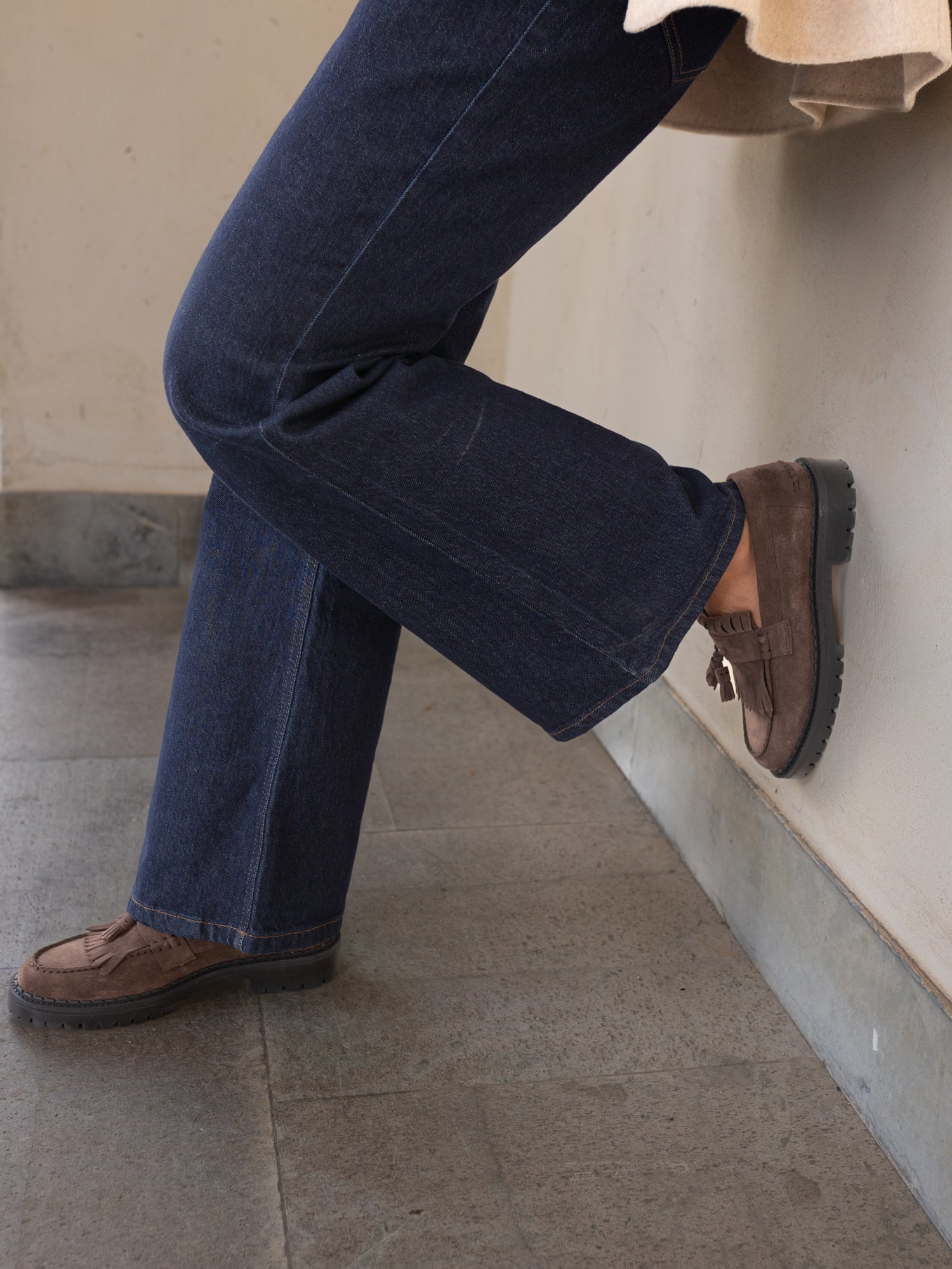 THE AMAL BROWN SUEDE LOAFER