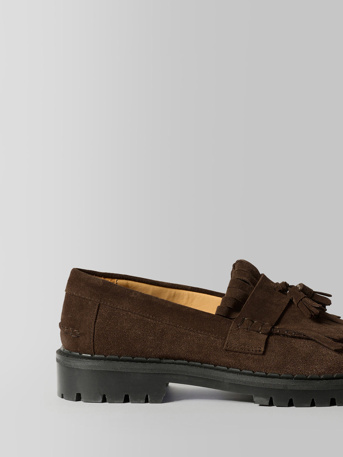 THE AMAL BROWN SUEDE LOAFER