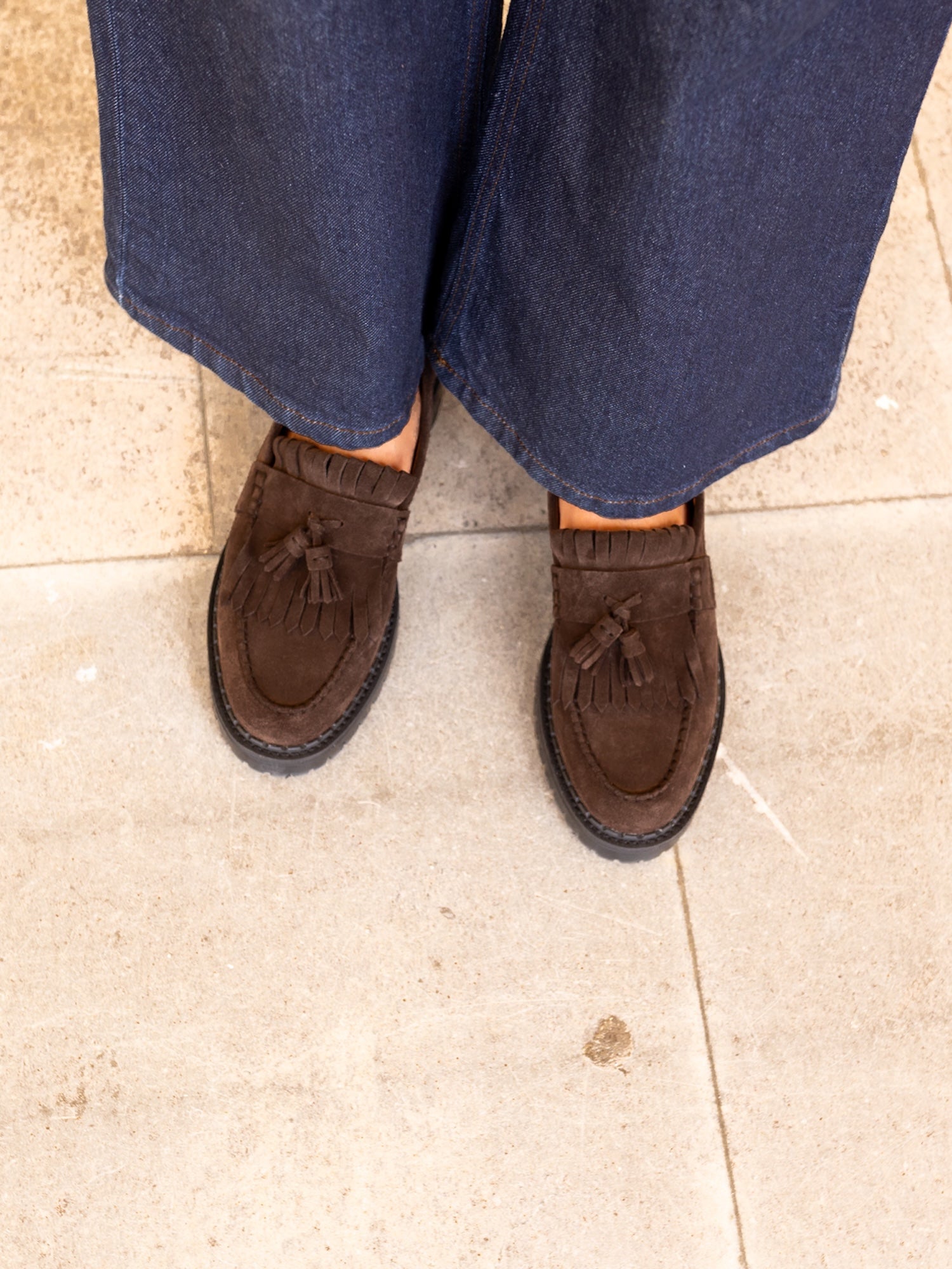 THE AMAL BROWN SUEDE LOAFER