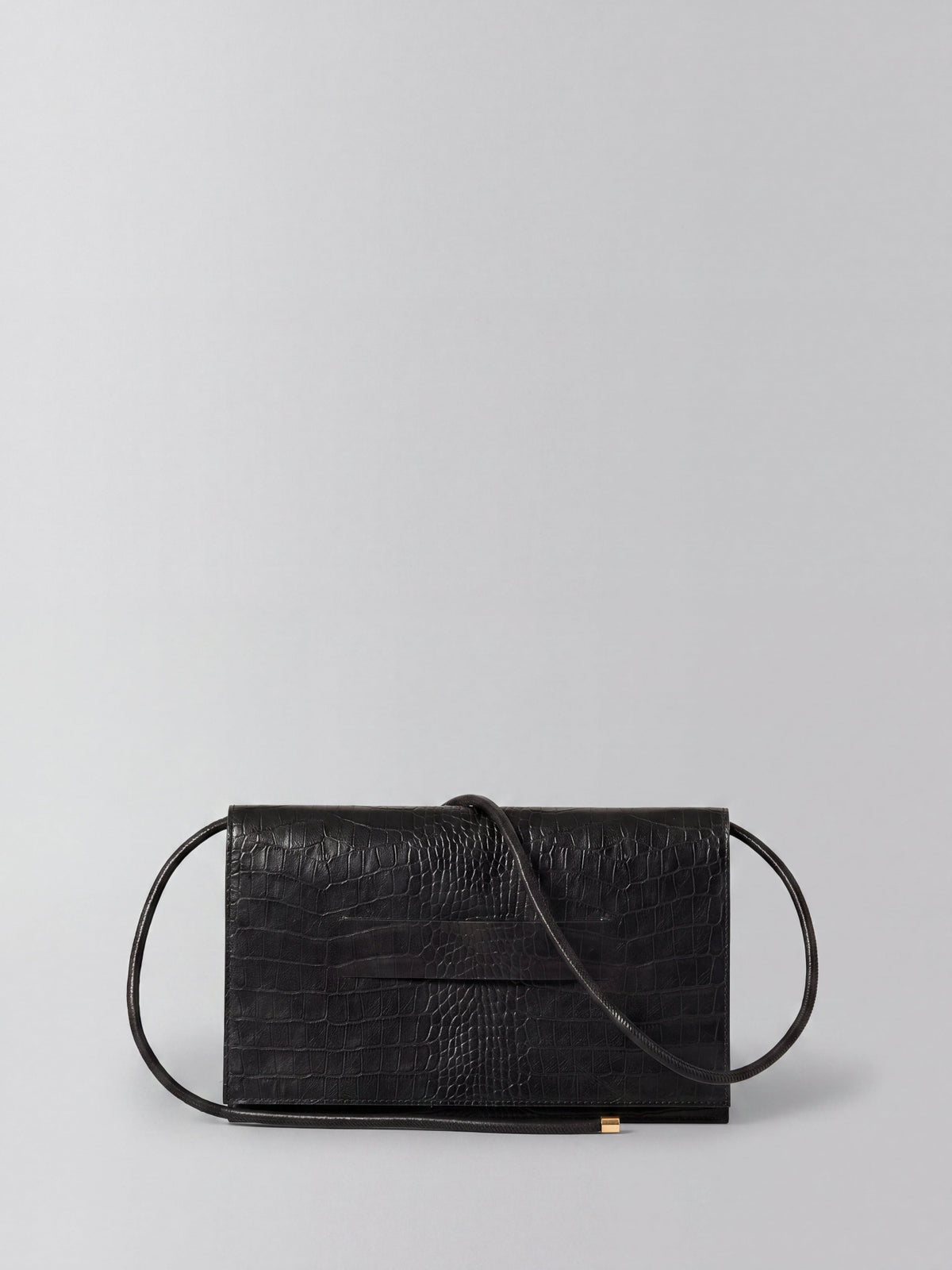 Blankens The Monaco Clutch Bag Black Croc