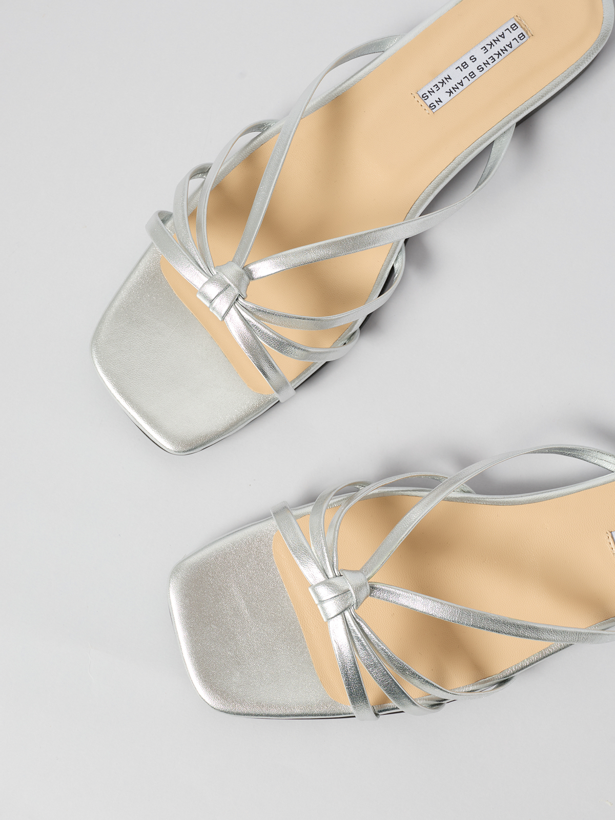The Jennie Flat Silver Leather