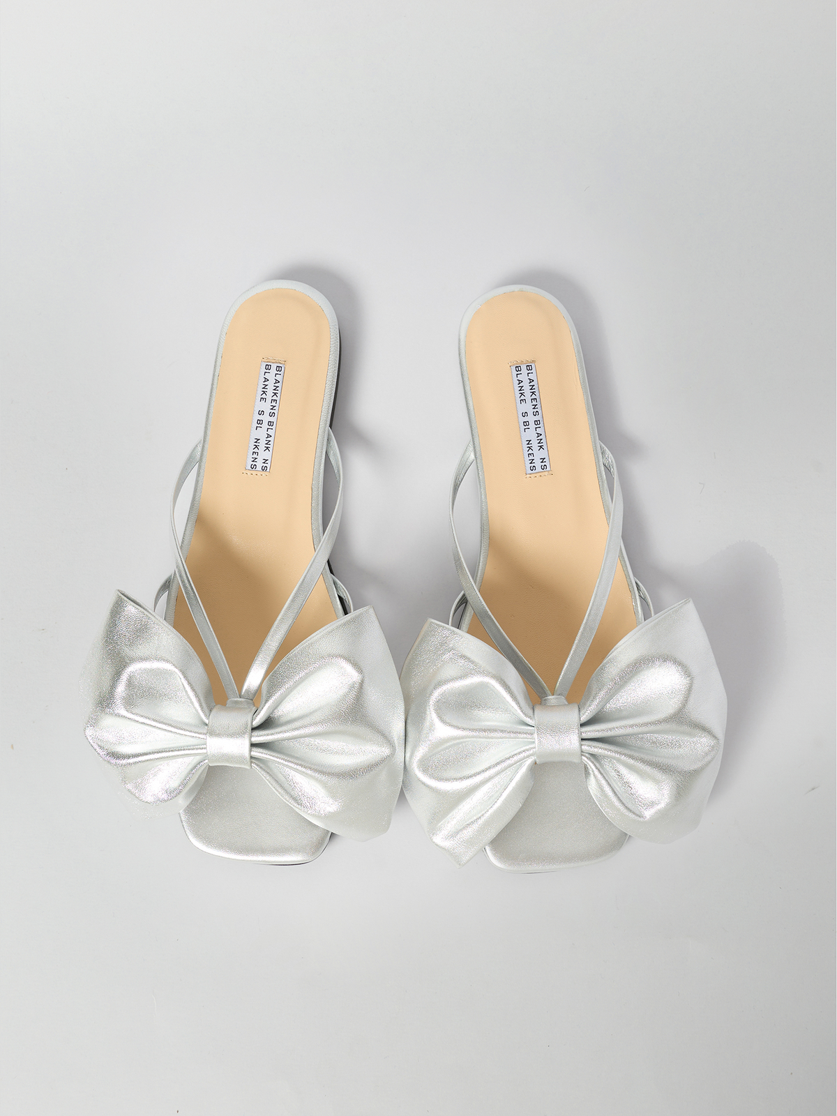 The Jennie Flat Silver Leather
