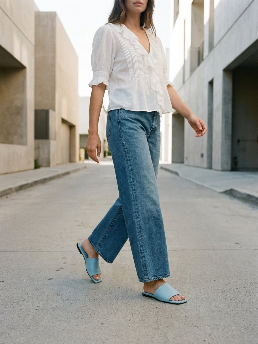 The Frida Sky Blue Leather