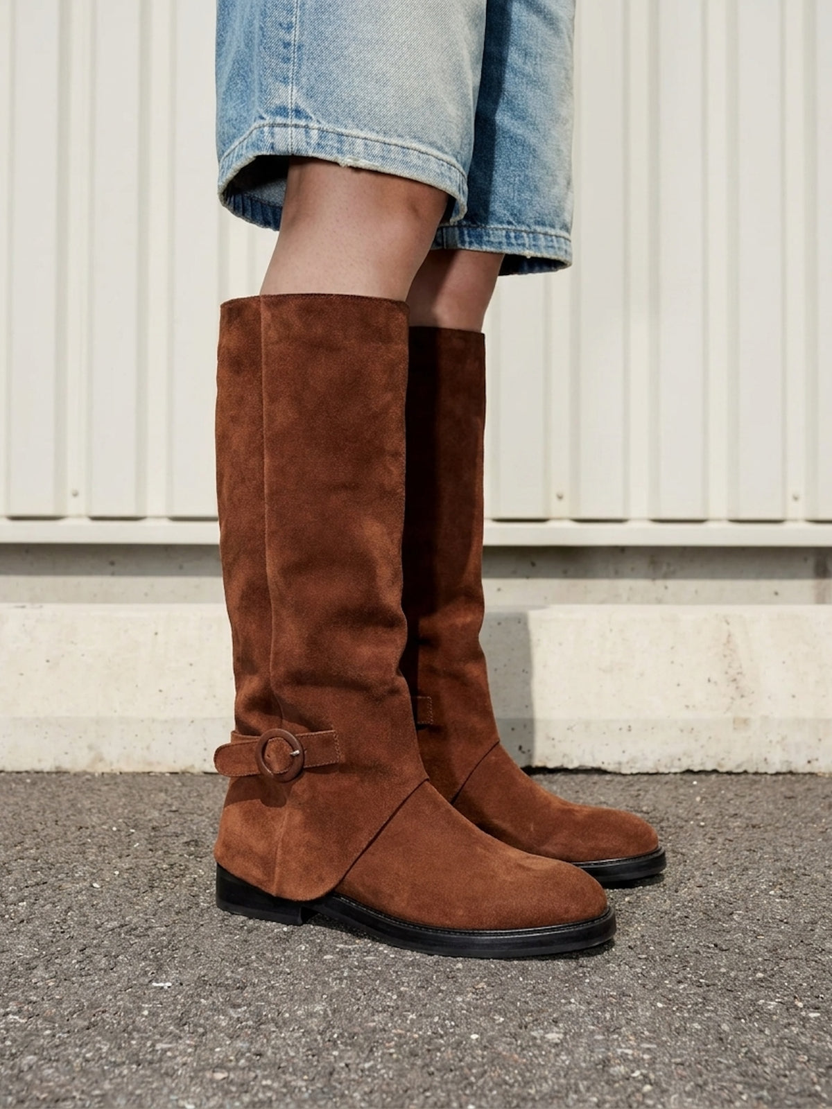 The Michelle Chocolate Brown Suede